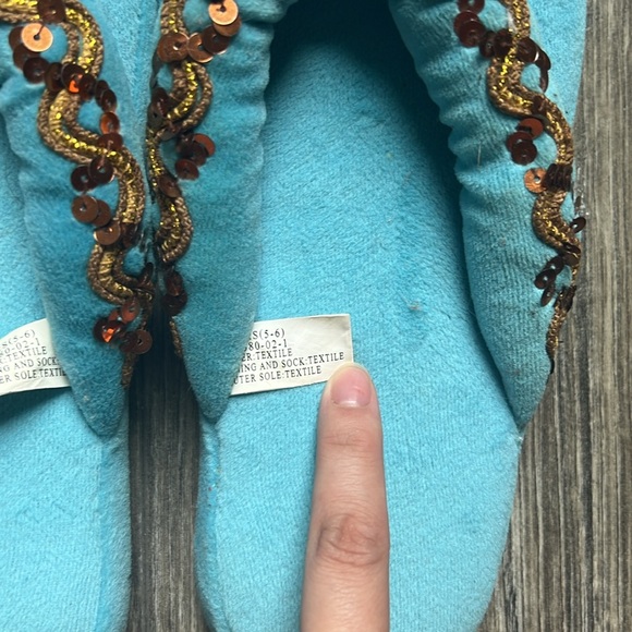 Old Navy Blue Sequin Flip Flop Slipper - Picture 3 of 3